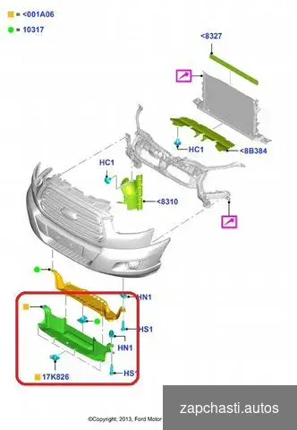 Купить Воздуховод радиатора Ford Transit MK8 2014-2022