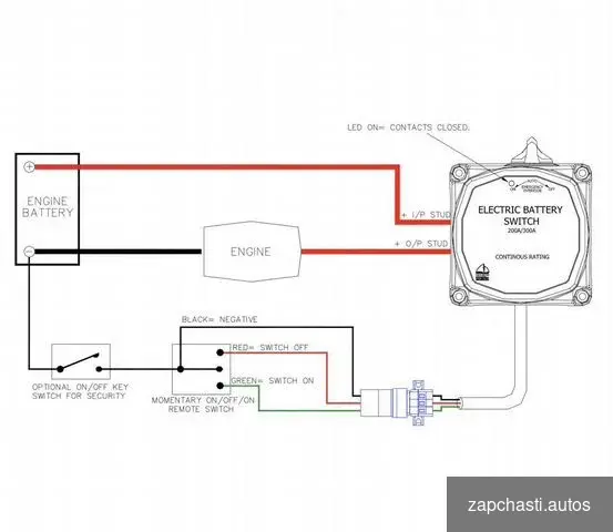 массы BEP Marine electric Battery Switch 300A